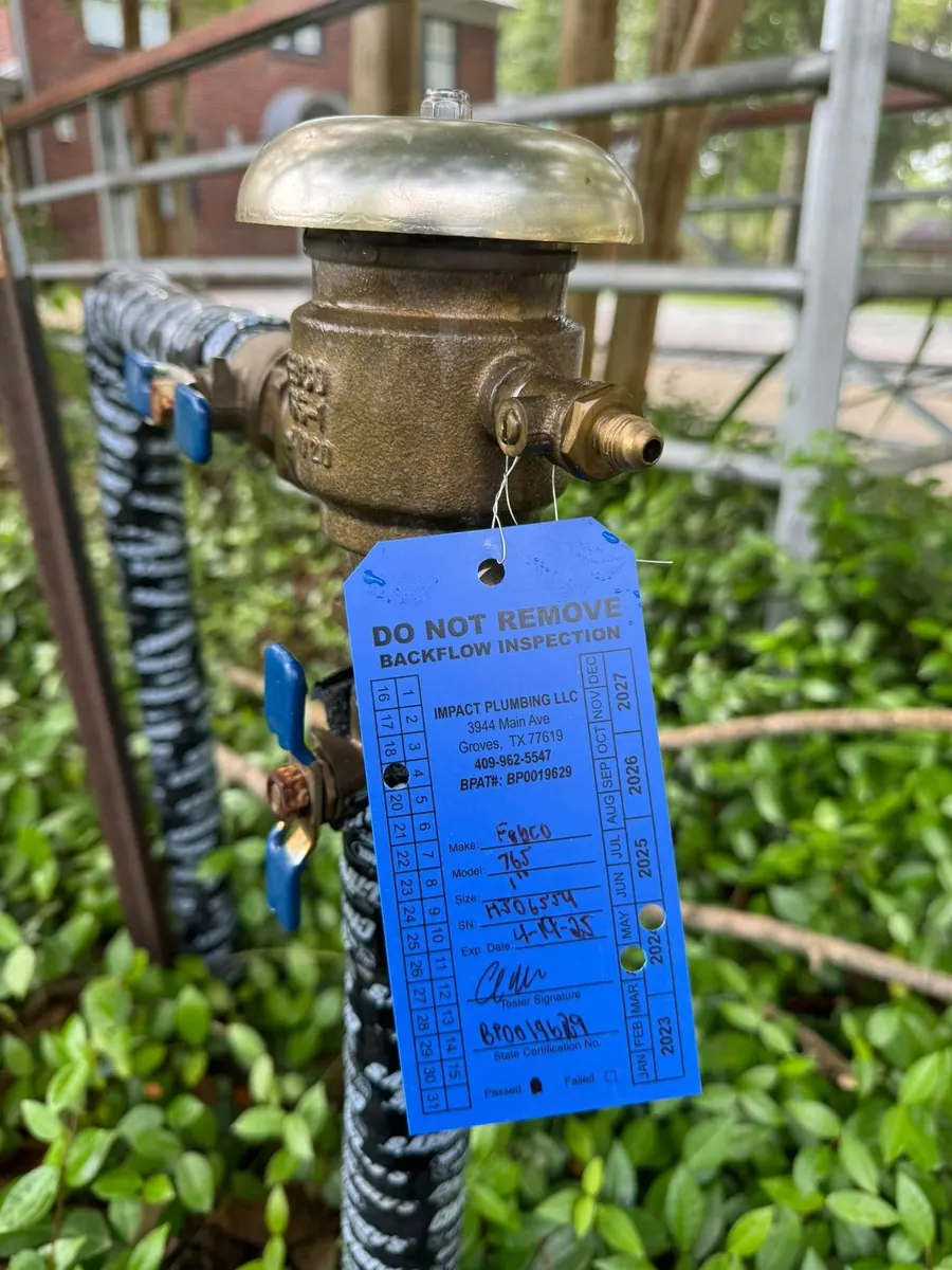 Backflow inspection